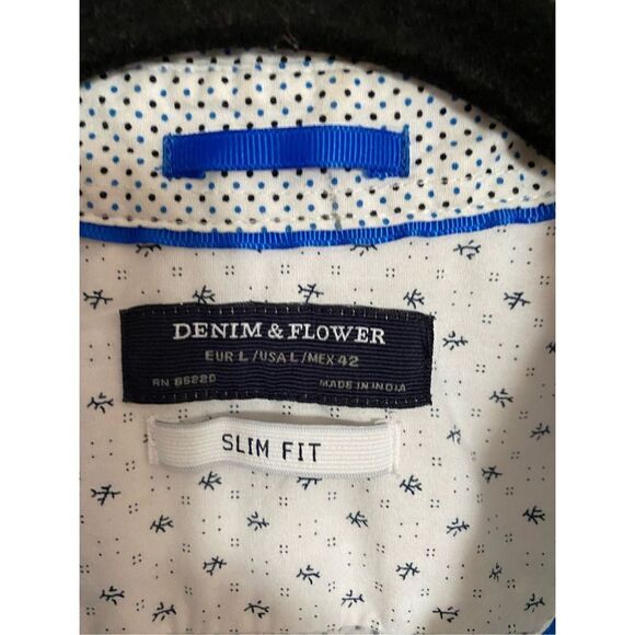 Denim & flower men’s slim fit, button-down shirt, size large - Picture 4 of 4
